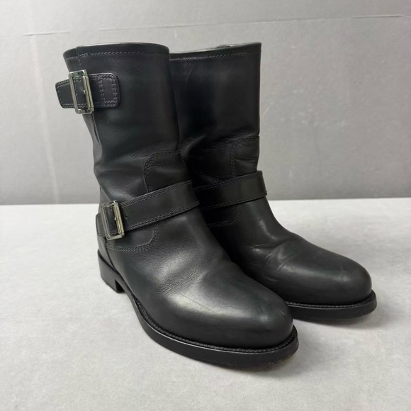 🚩steal Prada Black Leather Buckle Boots - Picture 3 of 5